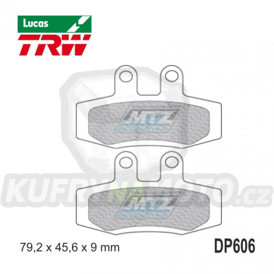 Destičky brzdové DP606-LU TRW Lucas MCB592 - směs Allround