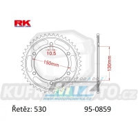 Rozeta ocelová (převodník) 0859-48zubů RK - Yamaha GTS1000A + FJ1100 + FJ1200 + FZS600 Fazer + FZR600RF + FZR750RT Genesis + FZR750 + FZR1000 Genesis + XJR1200 + XJR1300 + YZF R6 + YZF750R + YZF1000R Thunder Ace