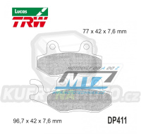 Destičky brzdové DP411-LUSRM TRW Lucas MCB582SRM - směs Sinter Scooter