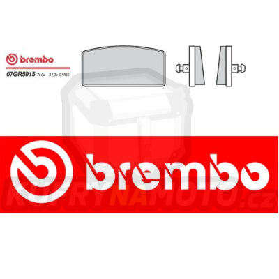 Brzdové destičky Brembo BMW R 100 RT 1000 r.v. Od 79 - 80 směs Originál Přední