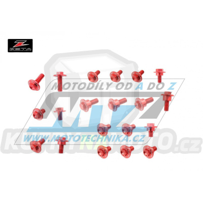 Sada šroubů na plasty - ZETA ZE88-5042 - Honda CRF250R / 14-17 + CRF450R / 13-16 - červené