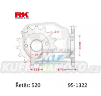 Kolečko řetězové (pastorek) 1322-15zubů RK - Honda CRM250 + TRX400 EX Sportrax + XR400R