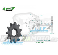 Kolečko řetězové (pastorek) 1565-11zubů ESJOT 50-32006-11 - Kawasaki KXF450+KX450 / 06-25 + KX450X + KLX450R