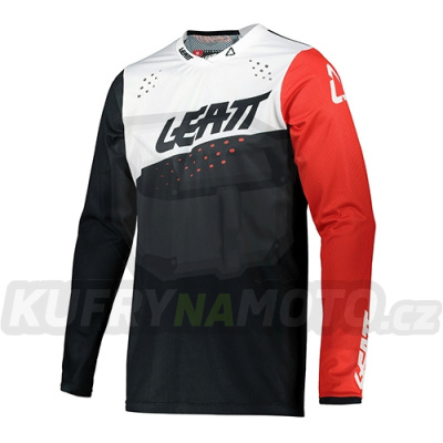 LEATT TRIČKO MOTO 4.5 LITE dres ČERNÁ / BÍLÁ BARVA ČERNÁ / BÍLÁ / ČERVENÁ VELIKOST L-5021020222-akce