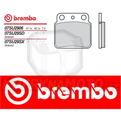 Brzdové destičky Brembo SUZUKI LT RH, RR 500 r.v. Od 87 - 95 SX směs Zadní