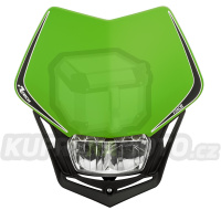 UNI přední maska včetně světla V-Face FULL LED, RTECH (zelená/černá)