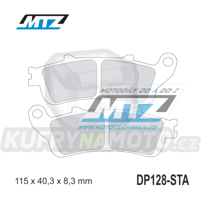 Destičky brzdové DP128-STA - směs Standard