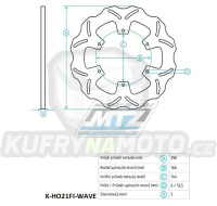 Kotouč brzdový (256/144/6D) - Honda NSS125Forza / 15-20+SH300i / 07-20