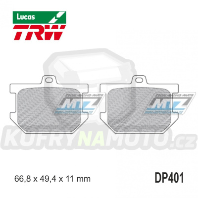 Destičky brzdové DP401-LU TRW Lucas MCB68 - směs Allround