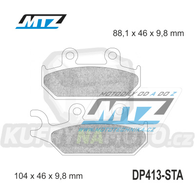 Destičky brzdové DP413-STA - směs Standard