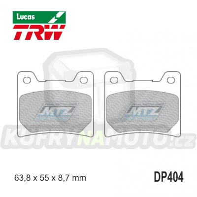 Destičky brzdové DP404-LU TRW Lucas MCB530 - směs Allround