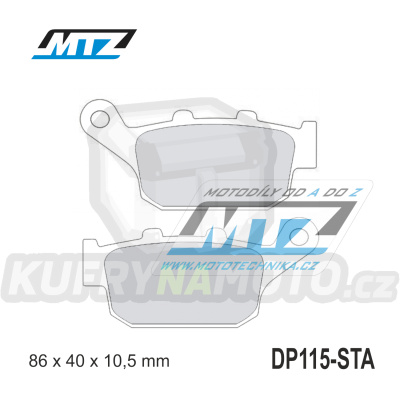 Destičky brzdové DP115-STA - směs Standard