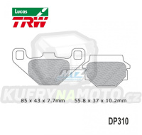 Destičky brzdové DP310-LUSI TRW Lucas MCB523SI - směs Sinter Offroad