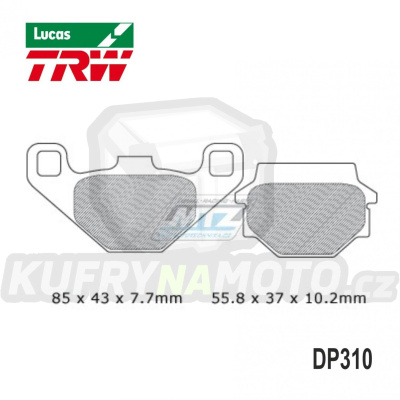 Destičky brzdové DP310-LUSI TRW Lucas MCB523SI - směs Sinter Offroad