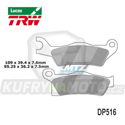 Destičky brzdové DP516-LUSI TRW Lucas MCB861SI - směs Sinter Offroad