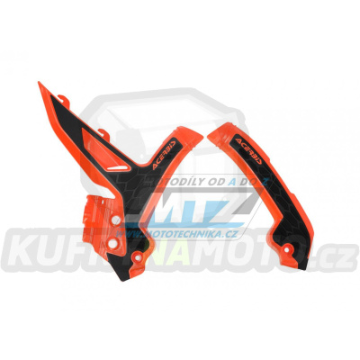 Kryty rámu KTM 125SX+150SX+250SX + 250SXF+350SXF+450SXF / 23-24 + EXC+EXCF / 24 - barva oranžovo-černá