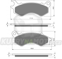 Brzdové destičky Goldfren přední HONDA PCX 150 (WW 150 EX2 C/D/F/H/J) 2012-2017 směs AD  – akce