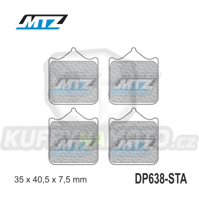 Destičky brzdové DP638-STA - směs Standard (sada 4ks)