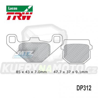 Destičky brzdové DP312-LUEC TRW Lucas MCB519EC - směs Allround Economy