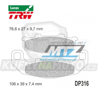 Destičky brzdové DP316-LU TRW Lucas MCB586 - směs Allround