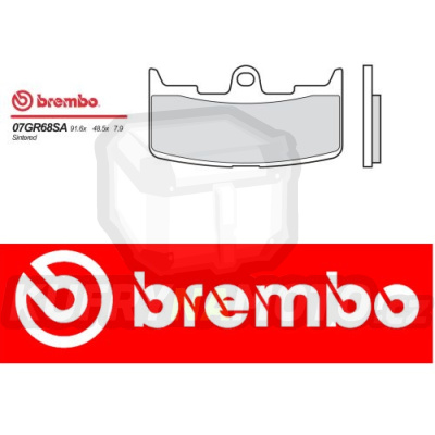 Brzdové destičky Brembo BUELL XB 9 SX CITY X 984 r.v. Od 05 -  směs SA Přední