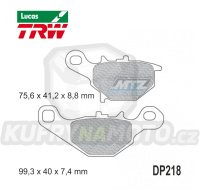 Destičky brzdové DP218-LUEC TRW Lucas MCB679EC - směs Allround Economy