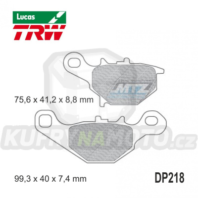 Destičky brzdové DP218-LUEC TRW Lucas MCB679EC - směs Allround Economy