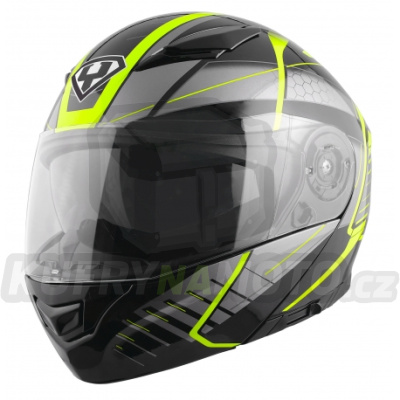 Moto helma Yohe 950-16 černá / Fluo vel. S 8596341054946 – akce