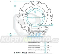 Kotouč brzdový (240/125/5D) - Gilera Nexus+Fuoco + Piaggio MP3+XEVO+X7+X8+X9+Beverly