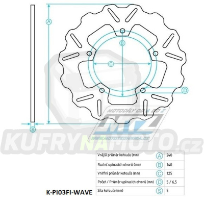 Kotouč brzdový (240/125/5D) - Gilera Nexus+Fuoco + Piaggio MP3+XEVO+X7+X8+X9+Beverly