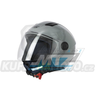 Přilba na skútr Osone Jet Helm S779 Shiny - šedá - velikost L