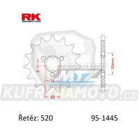 Kolečko řetězové (pastorek) 1445-11zubů RK - Kawasaki KX125 / 94-08 + Suzuki LT250E+LT250F