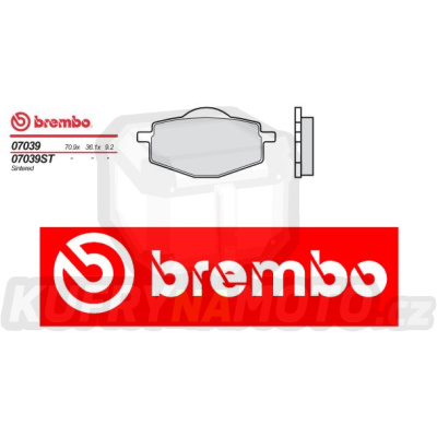 Brzdové destičky Brembo MBK FLAME R 125 r.v. Od 95 - 03 směs Originál Přední