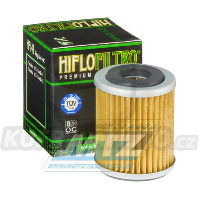 Filtr olejový HF142 (HifloFiltro) - Yamaha YZF250 + WRF250 + YZF400 + WRF400 + WRF426 + YZF426 + TTR250 + YFM350 Warrior + YFM350 Wolverine + YFM350 Raptor + YFM400 BigBear + TM Racing 250 + TM Racing 450 + TM Racing 660