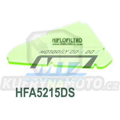 Filtr vzduchový HFA5215DS (HifloFiltro) - Gilera 50 Runner / SP / DD / DT + 50 Runner Purejet / ST + 50 Stalker + Italjet 50 Dragster i.e + Piaggio 50 NRG MC2 + 50 NRG Extreme + 50 NRG Purejet / Power Purejet