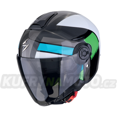 Moto přilba SCORPION EXO-CITY II BLUR černo/bílo/zelená