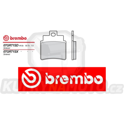 Brzdové destičky Brembo KYMCO Urban Quad 250 r.v. Od 06 -  SX směs Zadní