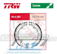 Brzdové obložení (brzdové pakny) TRW Lucas MCS981 - Piaggio APE50 + Vespa N50 + PK50S, XL + PK80