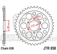 JT řetězová rozeta 858-47 YAMAHA XV 920R / XV 1000 '81-82, TR1 '81-85  řetěz 630 - akce