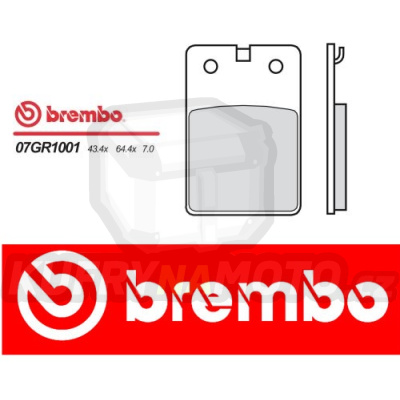 Brzdové destičky Brembo FANTIC MOTOR  125 r.v. Od 84 -  směs Originál Přední