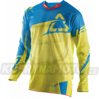 LEATT chráničová košile CROSS MODEL GPX 4.5 X-FLOW LIME/BLUE barva  žlutá FLUO/modrá velikost L