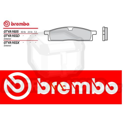 Brzdové destičky Brembo YAMAHA YZ E, F, G, H1, J1 80 r.v. Od 93 - 01 směs SX Přední