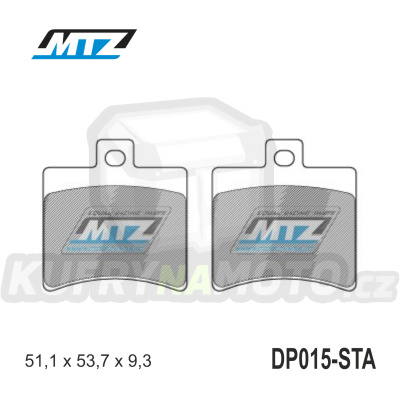 Destičky brzdové DP015-STA - směs Standard