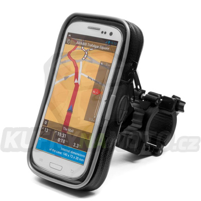 VODĚODOLNÝ MOTO DRŽÁK TELEFONU BIKETEC S DRŽÁKEM ŘÍDÍTKA EXTREME® SWIVEL 360 PRO CHYTRÝ TELEFON, MOTO / BIKE TYP NAVIGACE: 155