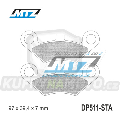 Destičky brzdové DP511-STA - směs Standard