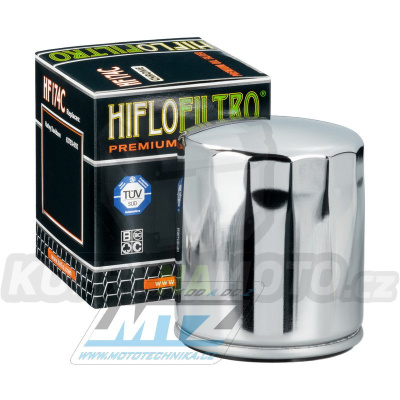 Filtr olejový HF174C (HifloFiltro) chromový - Harley Davidson VRSCA V-Rod + VRSCAW V-Rod + VRSCB V-Rod + VRSCD Night Rod + VRSCDX Night Rod Special + VRSCDX V-Rod 10th Anniversary Edition + VRSCF V-Rod Muscle + VRSCR Street Rod...