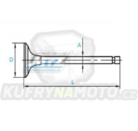 Ventil výfukový ocelový KTM 350EXCF / 20-24 + Freeride 350 / 12-17 + Gas-Gas ECF350 + Husqvarna FE350