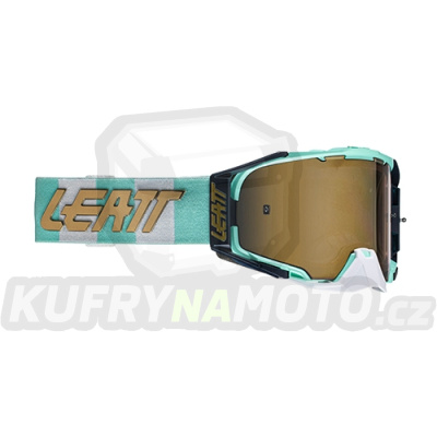 LEATT VELOCITY 6.5 BRÝLE IRIZ GOGGLE ICE BRONZE UC 68% BARVA TYRKYSOVÁ / BÍLÁ-8021700160