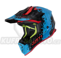 Moto přilba JUST1 J38 MASK modro/červeno/černá