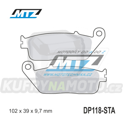 Destičky brzdové DP118-STA - směs Standard